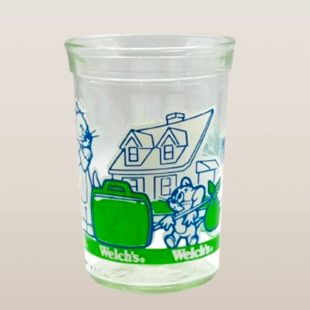 Vintage 1993 Welch's Tom & Jerry The Movie Welch's Jelly Jar Glass